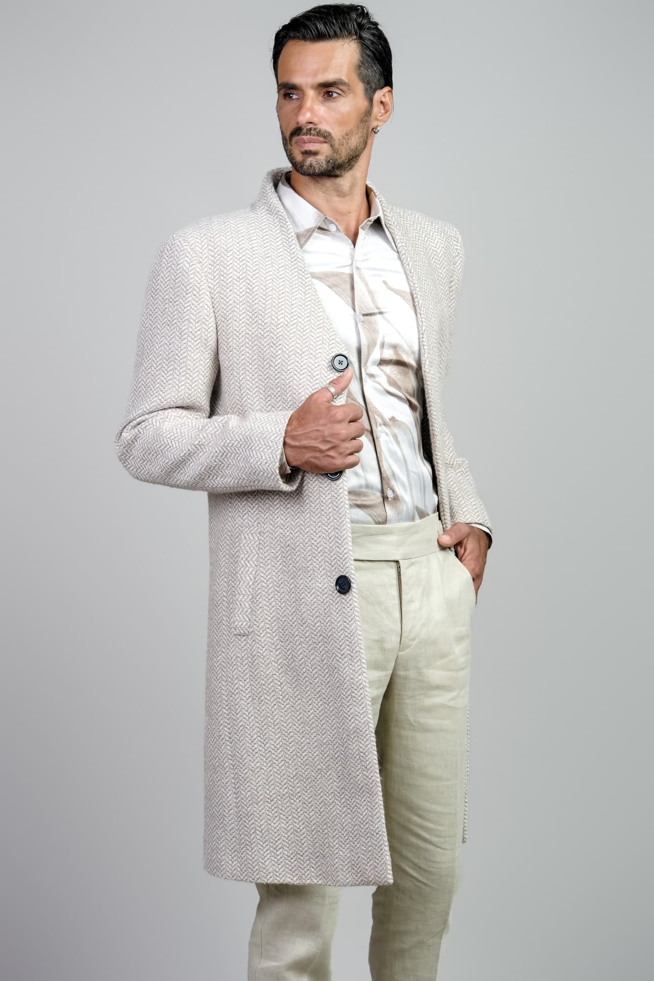 CITY BEIGE WOOL CASHMERE COAT