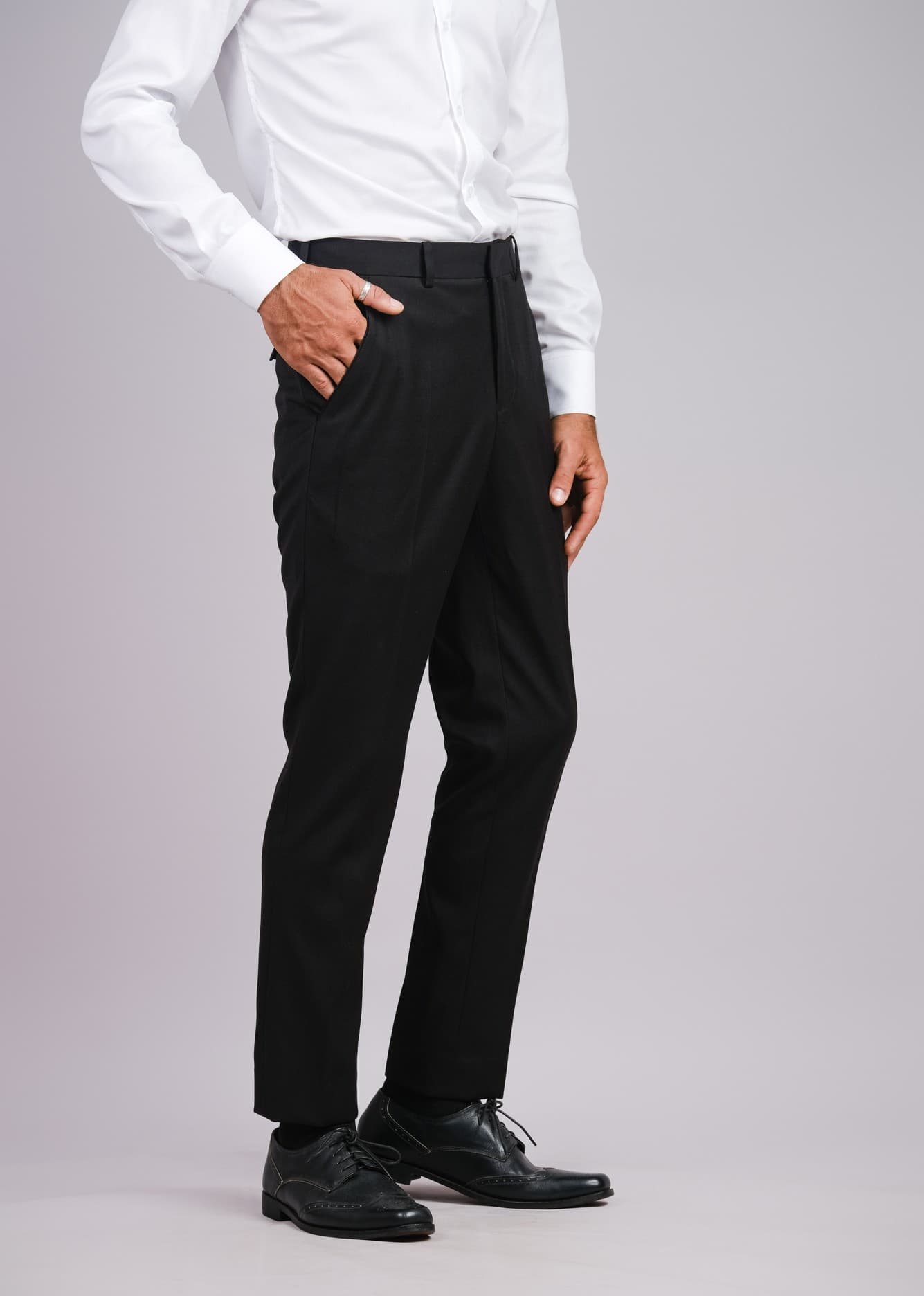 QUẦN TUXEDO ĐEN SLIM_FIT
