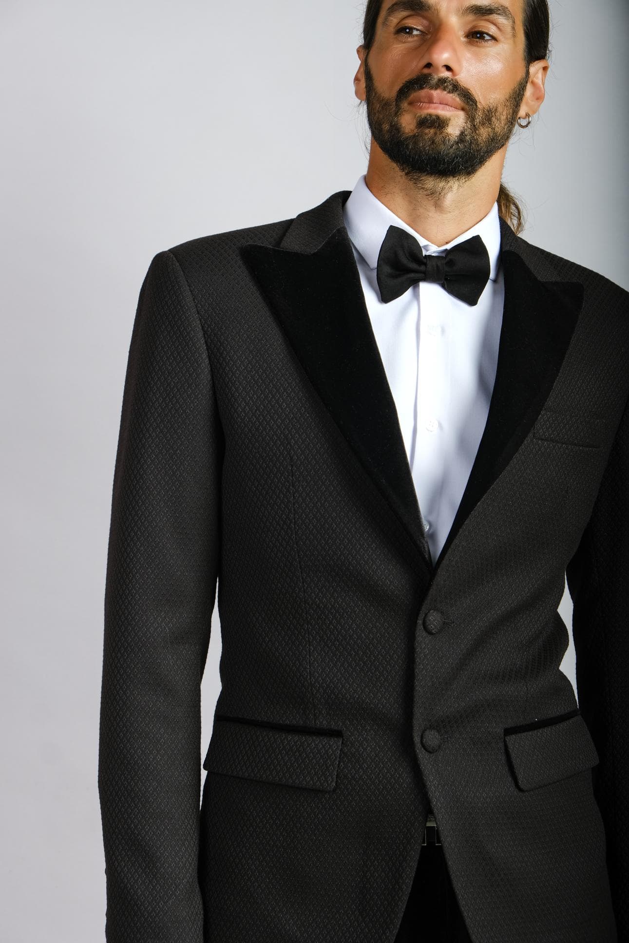 SLIM FIT BLACK TUXEDO JACKET