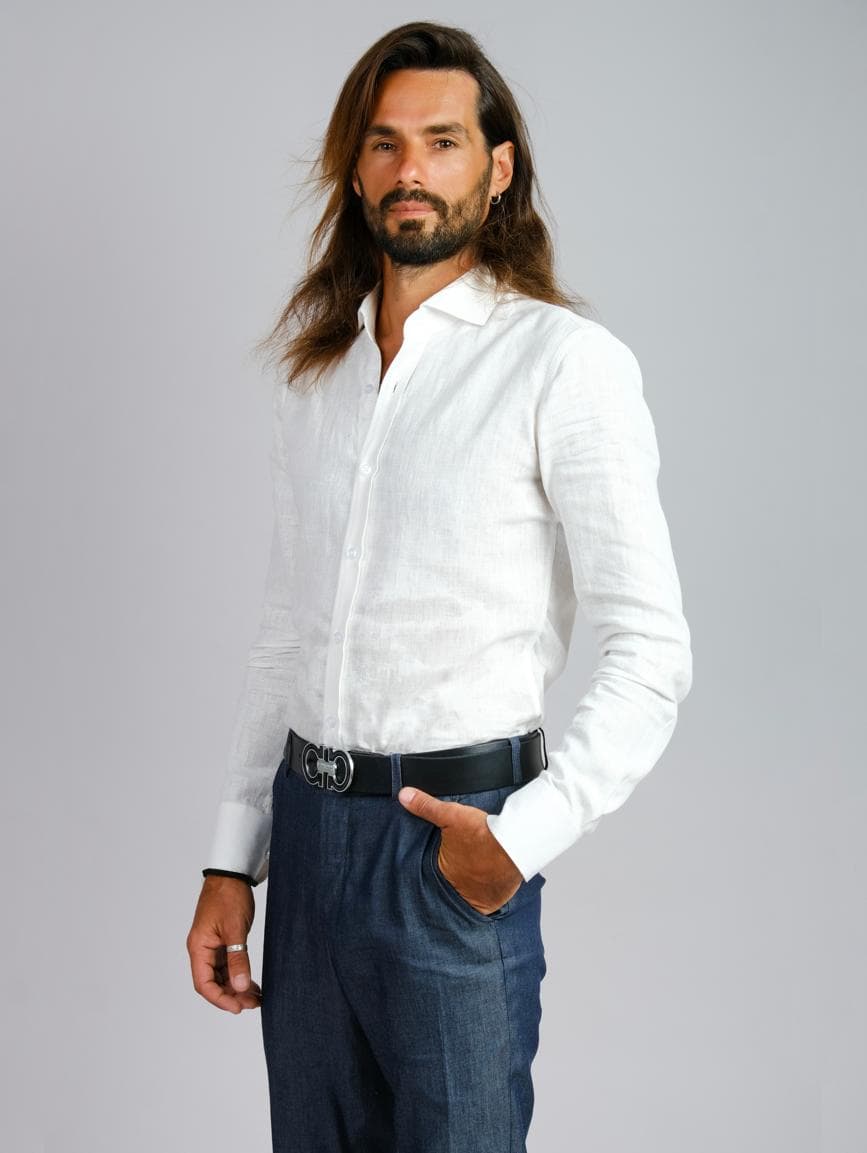 CLASSIC WHITE LINEN SHIRT