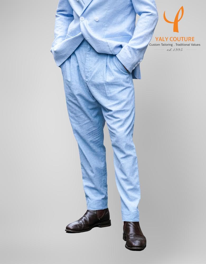 QUẦN TÂY LINEN XANH DÂY RÚT LƯNG