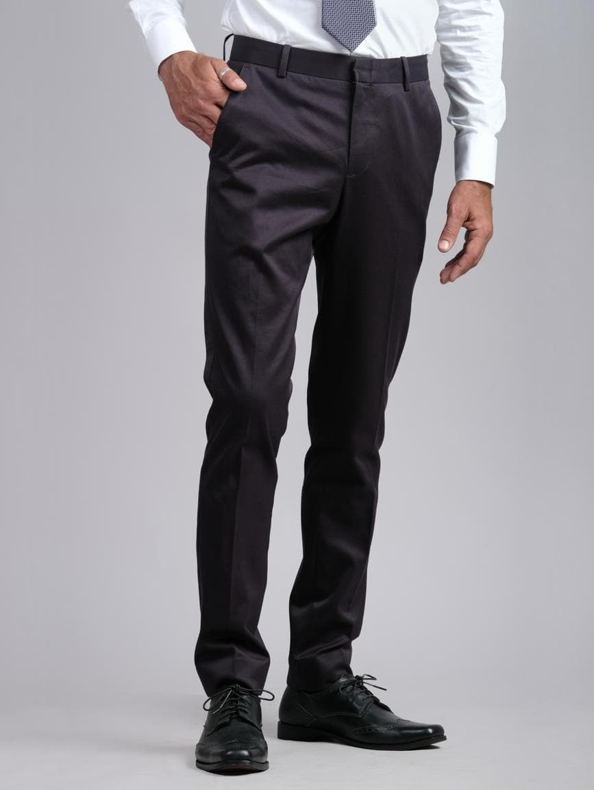 DARK BLUE CASUAL COTTON PANTS