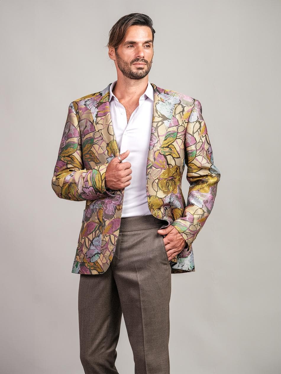 JACKET GẤM HỌA TIẾT NỔI BẬT