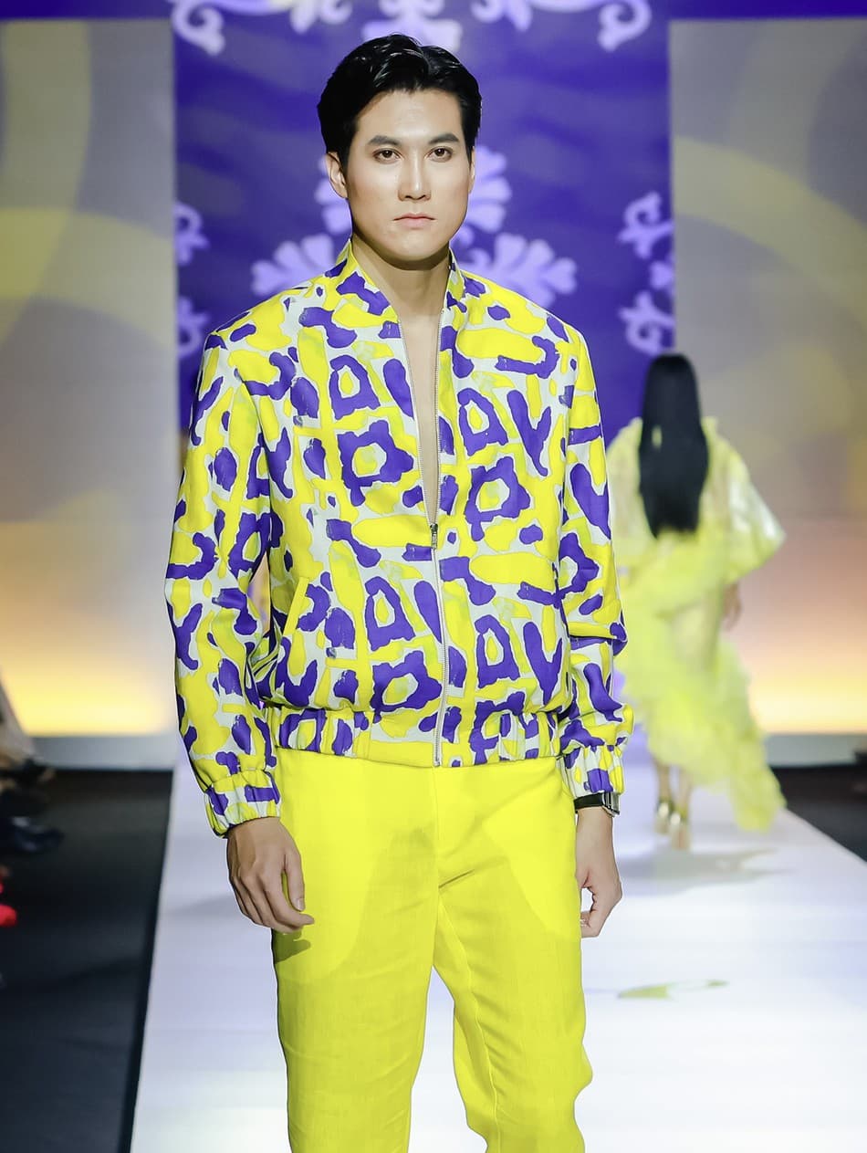 JACKET BOMBER LINEN HỌA TIẾT.