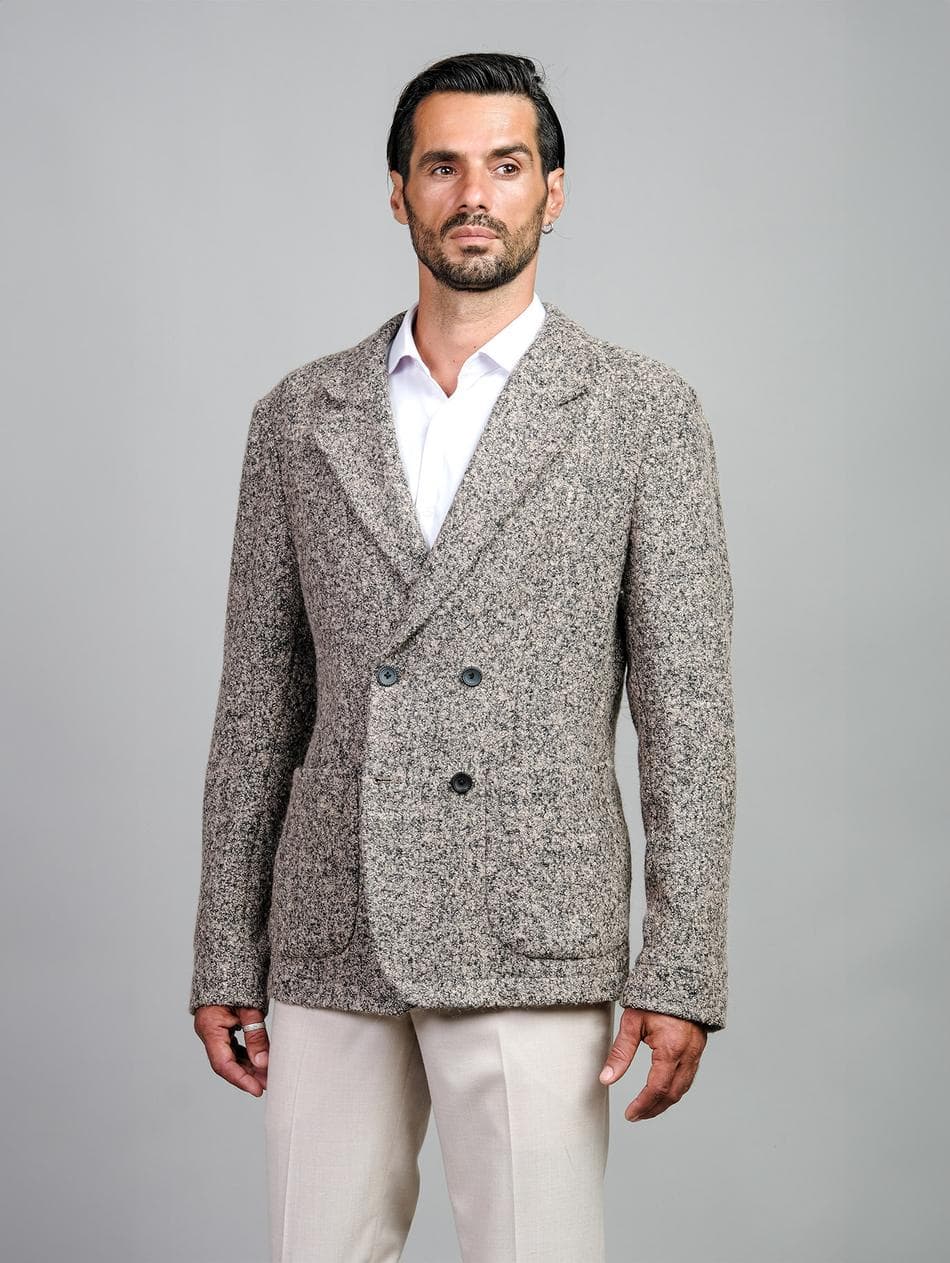 JACKET DẠ XÁM CHOÀNG QUA