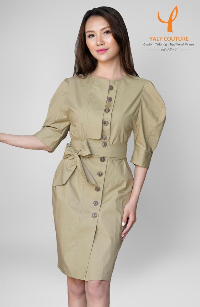 DESIGN CUP-CUTTING SHIRT DRESS