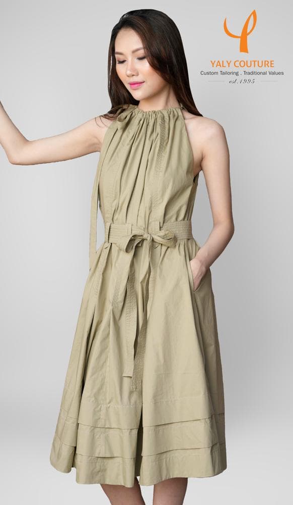 BEIGE COTTON DRESS