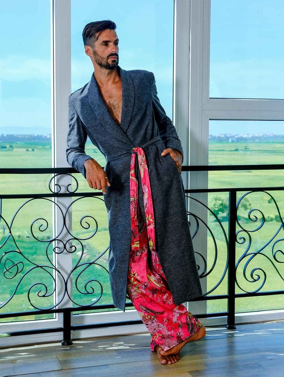 BỘ 2 MẢNH KIMONO & QUẦN LỤA