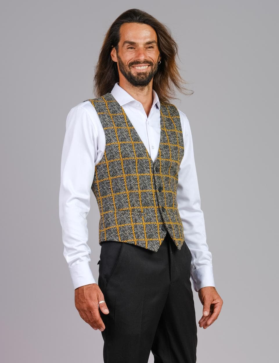 ROYAL CHECK SLIM-FIT WOOL WAISTCOAT