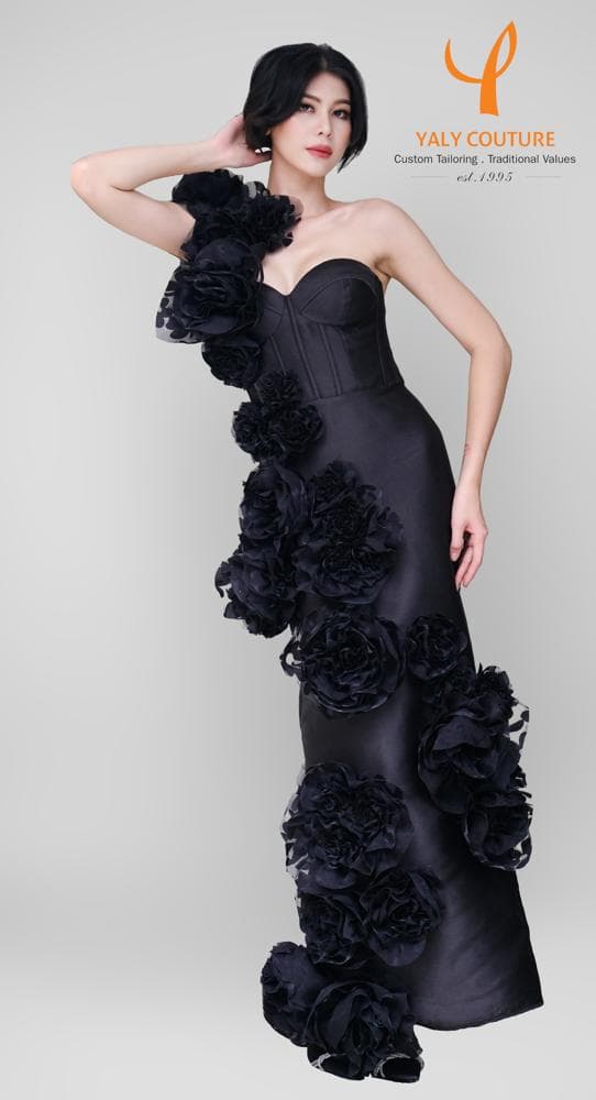 BLACK PEONY DRESS