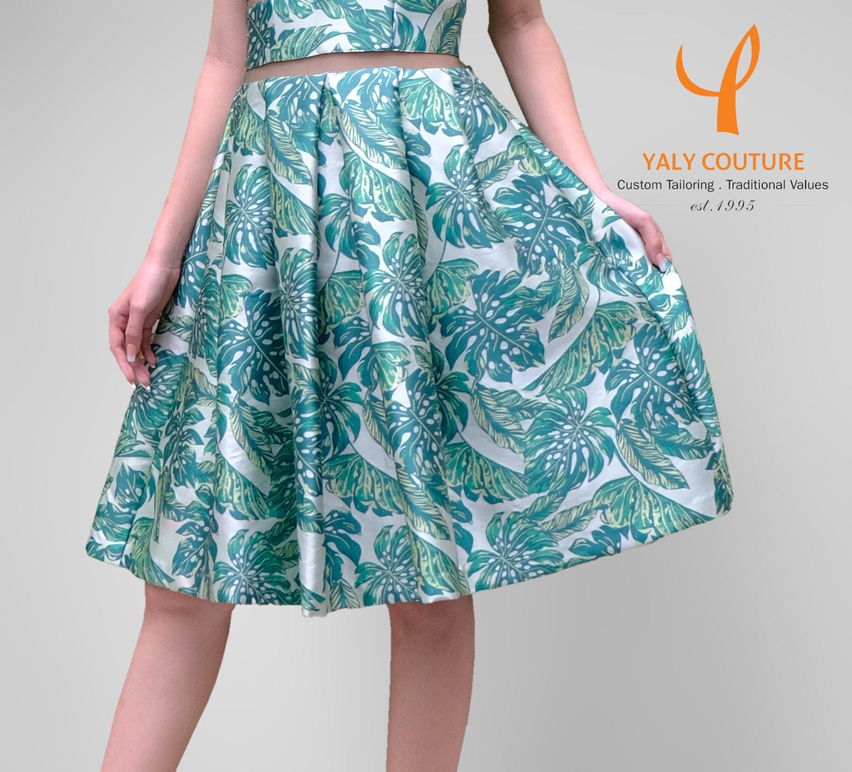 FLORAL PRINT BROCADE MIDI DRESS